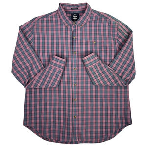 Mens Long Sleeve Button Down Shirt Casual Business Work Purple Blue Size XL